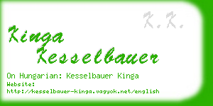 kinga kesselbauer business card